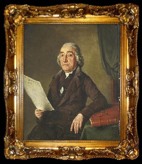 framed  Wybrand Hendriks Portret van Jacob de Vos Sr. (1736-1833), kunstverzamelaar te Amsterdam, ta009-2